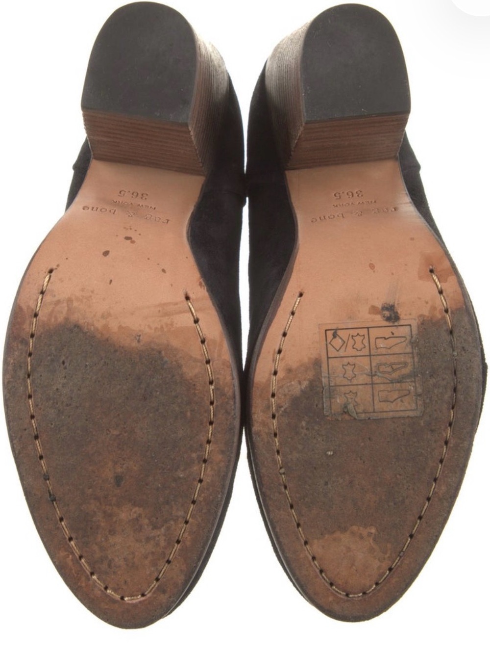 Rag & Bone Black Suede Ankle Boot 6.5 - Picture 3 of 4